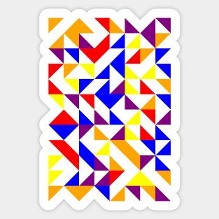 Amazing Geometric Colourful Triangle Pattern #1 Sticker